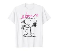 Peanuts Snoopy Love T-Shirt, Men, White, 6X-Large
