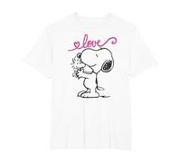 Peanuts Snoopy Love T-Shirt, Men's Big and Tall, White, 4X Tall