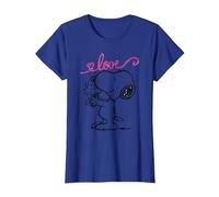 Peanuts Snoopy Love T-Shirt, Women, Royal Blue, 3X-Large