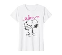 Peanuts Snoopy Love T-Shirt, Women, White, X-Large