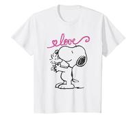 Peanuts Snoopy Love T-Shirt, Youth, White, 4T