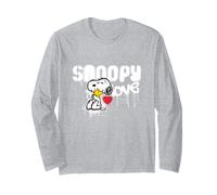 Peanuts Snoopy Love Woodstock Graffiti Retro 90s Art Street Long Sleeve T-Shirt