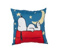 United Labels The Peanuts Snoopy Cushion - Moon & Stars Plush Decorative Cushion Head Cushion Seat Cushion Blue 40 x 40 cm