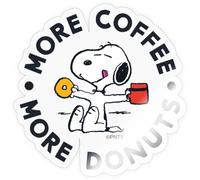 Peanuts Snoopy More Coffee More Donuts Sticker Size S (10 x 10 cm)