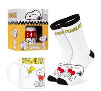 Slip Socks And Mug Gift Set Peanuts White One Size
