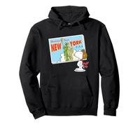 Peanuts Snoopy New York Postcard Design Pullover Hoodie