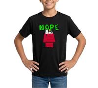Peanuts Snoopy Nope Teenage T-Shirt Black
