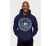 Peanuts Snoopy On The Moon I Need My Space Hooded Sweatshirt in Navy | Size: Medium Peanuts Navy M