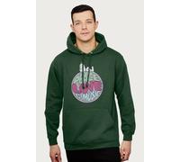 Peanuts Snoopy Peace Love & Music Hooded Sweatshirt in Bottle Green | Size: Large Peanuts Bottle Green L
