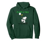 Peanuts Snoopy Plant A Tree Pullover Hoodie, Adult Unisex, Dark Green, X-Large