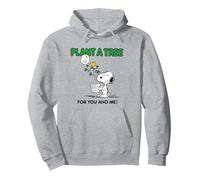 Peanuts Snoopy Plant A Tree Pullover Hoodie, Adult Unisex, Heather Grey, XX-Large