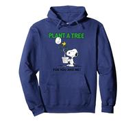 Peanuts Snoopy Plant A Tree Pullover Hoodie, Adult Unisex, Navy Blue, Small
