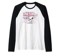 Peanuts Snoopy Posh Union Jack Wall Raglan Baseball Tee