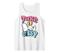 Peanuts Snoopy Rest Relax Enjoy Lazy Summer Days Classic Fun Tank Top