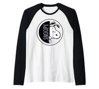 Peanuts Snoopy Sneaky Pose Big Face Fun Cartoon LOL Classic Raglan Baseball Tee
