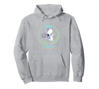 Peanuts Snoopy Tennis Beagle Champion 86 Game Tournament Pullover Hoodie, Adult Unisex, Heather Grey, X-Large