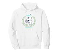 Peanuts Snoopy Tennis Beagle Champion 86 Game Tournament Pullover Hoodie, Adult Unisex, White, Small