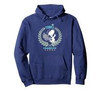 Peanuts Snoopy Tennis Beagle Champion 86 Tournament Game Pullover Hoodie, Adult Unisex, Navy Blue, Medium