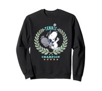 Peanuts Snoopy Tennis Beagle Champion 86 Tournament Game Sweatshirt, Adult Unisex, Black, Medium