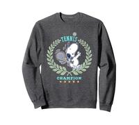 Peanuts Snoopy Tennis Beagle Champion 86 Tournament Game Sweatshirt, Adult Unisex, Dark Heather Grey, X-Large