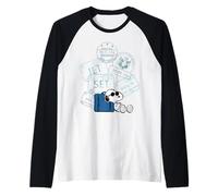 Peanuts - Snoopy Travel Stamps Raglan Baseball Tee