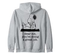 Peanuts - Snoopy Typewriter Dear Me You're Doing A Great Job Zip Hoodie