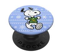 Peanuts Snoopy Ugly Christmas Snowflake Pattern PopSockets Swappable PopGrip