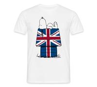 Peanuts Snoopy Union Jack Dog House Men's T-Shirt White