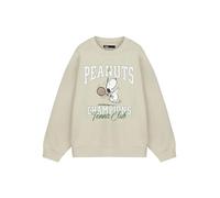 Peanuts Snoopy Unisex Beige Sweatshirt | Tennis Graphic Sweater | Vintage Charlie Brown Pullover | Retro Cartoon Apparel for Men & Women