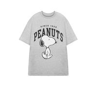 Peanuts Snoopy Unisex Grey Short Sleeved T-Shirt | Since 1950 Graphic Tee | Classic Snoopy Cartoon Apparel | Retro Charlie Brown Top for Men and Women