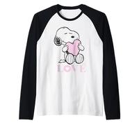 Peanuts Snoopy Valentines Day Love Heart Cute BFF Classic Raglan Baseball Tee