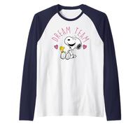 Peanuts Snoopy Valentines Dream Team Love Classic Friends Raglan Baseball Tee