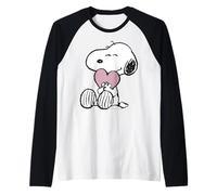 Peanuts Snoopy Valentines Love Heart Cute Friends Classic Raglan Baseball Tee