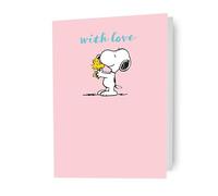 Peanuts Snoopy 'With Love' Card Just to Say, Thank you, Thinking of You Greeting Card - Blank inside