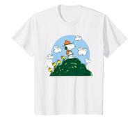 Peanuts - Snoopy Woodstock Beagle Scouts Climbing Hill T-Shirt, Youth, White, 3T