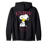 Peanuts Snoopy Woodstock Enjoy Good Friends Hugs Classic Fun Zip Hoodie