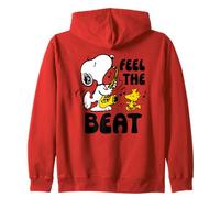 Peanuts Snoopy & Woodstock Feel The Beat Zip Hoodie
