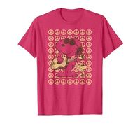 Peanuts - Snoopy Woodstock Guitar & Peace Signs T-Shirt, Men, Red Heather, 3X-Large
