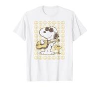 Peanuts - Snoopy Woodstock Guitar & Peace Signs T-Shirt, Men, White, 3X-Large