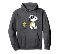 Peanuts - Snoopy Woodstock Halloween Costume Pullover Hoodie, Adult Unisex, Dark Heather Grey, X-Large