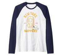 Peanuts Snoopy Woodstock New York Nappers NYC Classic Team Raglan Baseball Tee