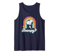 Peanuts - Snoopy Woodstock Retro Rainbow Cloud Tank Top