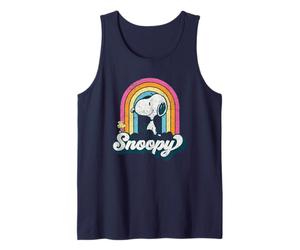 Peanuts - Snoopy Woodstock Retro Rainbow Cloud Tank Top