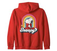 Peanuts - Snoopy Woodstock Retro Rainbow Cloud Zip Hoodie