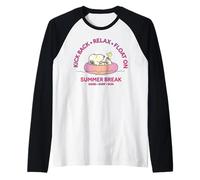 Peanuts Snoopy Woodstock Summer Break Beachy Retro Vibes Raglan Baseball Tee