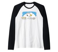 Peanuts Snoopy Woodstock Summer Camp Scouts Adventure Leader Raglan Baseball Tee