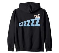 Peanuts Snoopy Woodstock Tired Lazy Days Sleep Classic Time Zip Hoodie