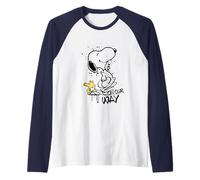 Peanuts Snoopy Woodstock Travel Friends Classic Adventure Raglan Baseball Tee