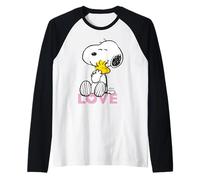 Peanuts Snoopy Woodstock Valentines Day Love Cuddle Classic Raglan Baseball Tee