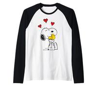 Peanuts Snoopy Woodstock Valentines Love Friends BFF Classic Raglan Baseball Tee